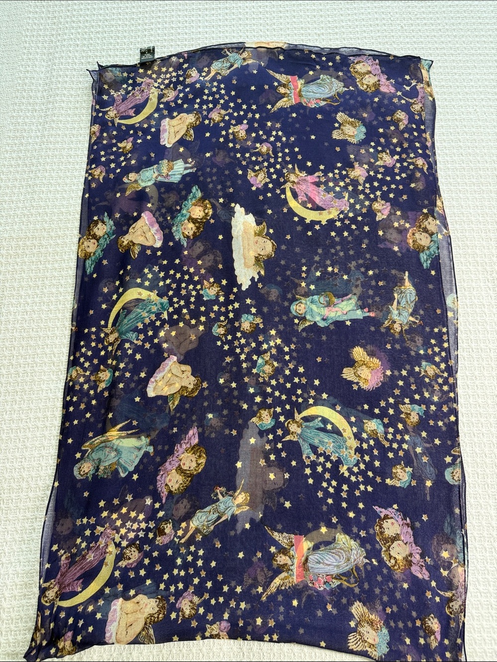 ATG All That Glitters of San Francisco angels, cherub, night sky sheer scarf